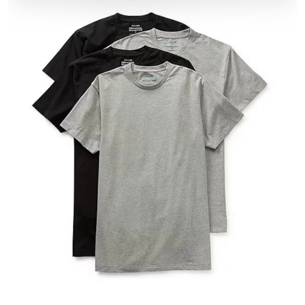 Stafford Dry + Cool Breathable Mesh Mens 4 Pack Crew Neck T-Shirt SZ 2XL